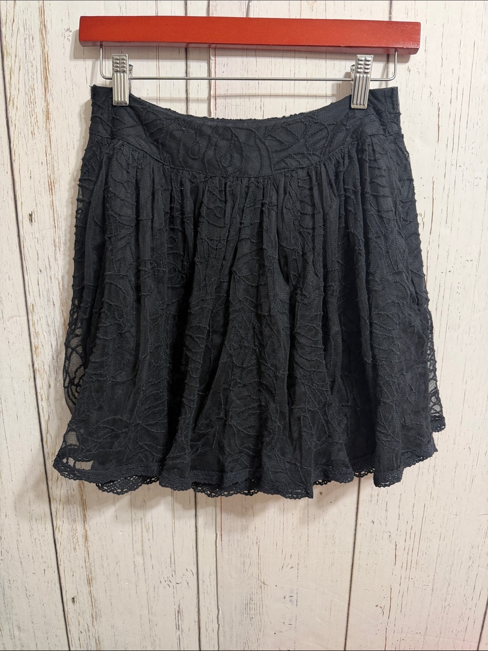 Free People Black Lace Mini Skirt - Picture 5 of 8